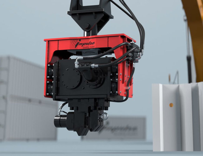 Методика работы вибропогружателем с нижним захватом. Показываем в 3D!