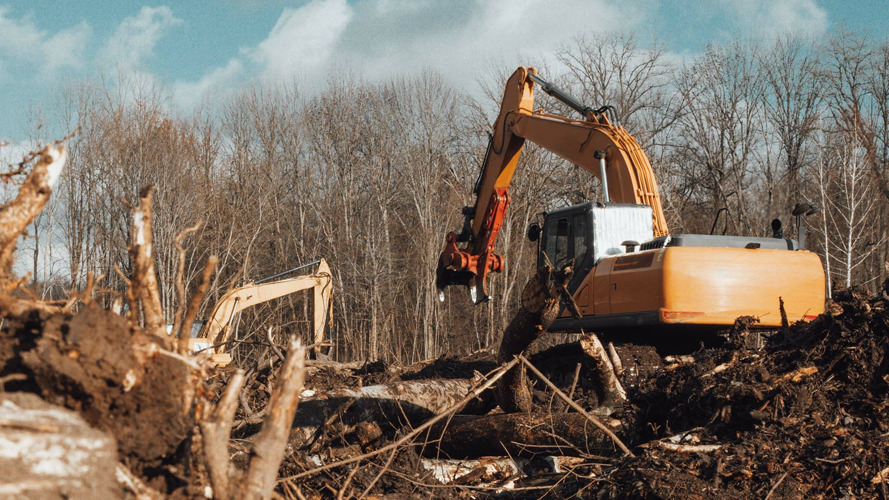 Строительство дорожной развязки в Черноземье с корчевателем Impulse STR-3