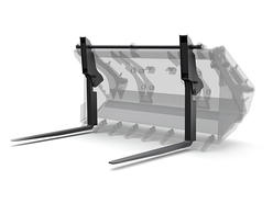 Вилы откидные паллетные Impulse PF2000 на ковш JCB 3CX / 4CX