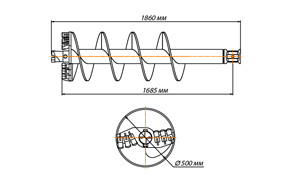 Шнекобур Impulse ШБЛ-M-S6 (кат.1-4, мерзлый) D-500