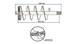 Шнекобур Impulse ШБЛ-M-S6 (кат.1-4, мерзлый) D-600